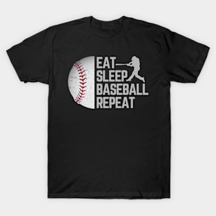 Eat Sleep Baseball Repeat T-Shirt